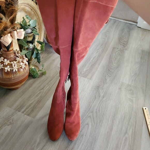 Sam Edelman Vesey Womens 6.5 Tall Over The Knee Stiletto Boots Vibram Leather - Picture 5 of 16